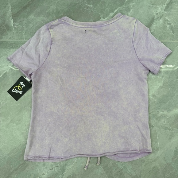 Girls’ Art Class Ruched Acid Wash Short Sleeve Top Size XL 14/16 - Picture 8 of 16